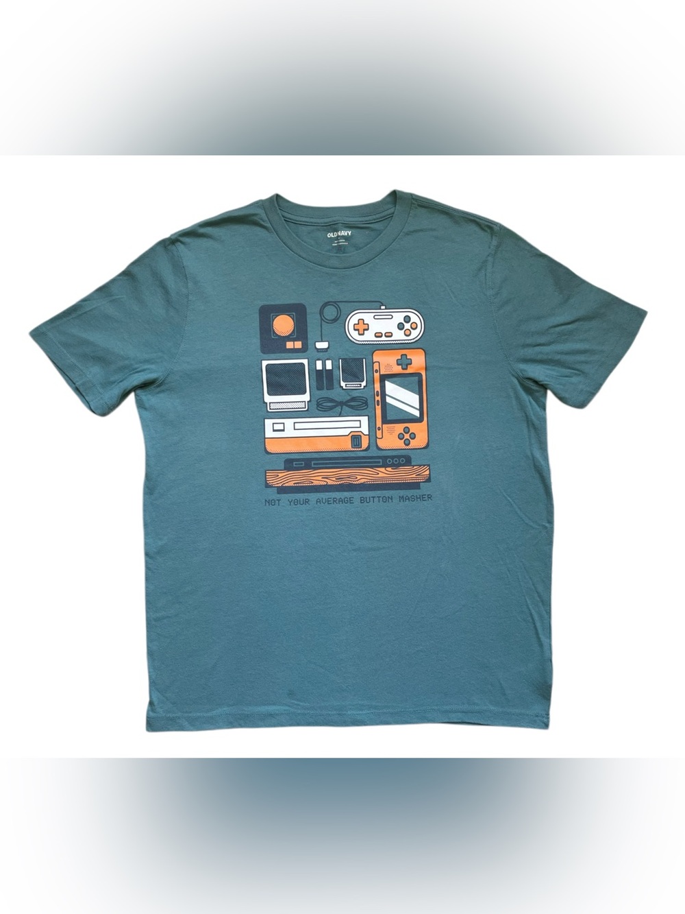Old Navy Men's Retro Gaming Graphic T-Shirt Soft-Washed Jersey Short Sleeve Tee